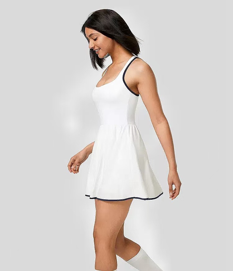 Womens Sleeveless Fit and Flare Mini Activewear Dress
